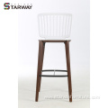 wood barstool durable PP back solid beech barstool